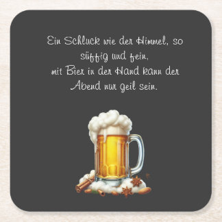Beer so sufficent square paper coaster