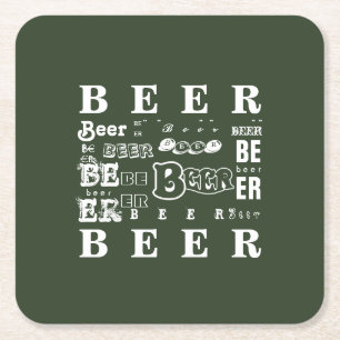 Beer Square Paper Coaster