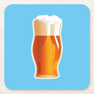 Beer Square Paper Coaster