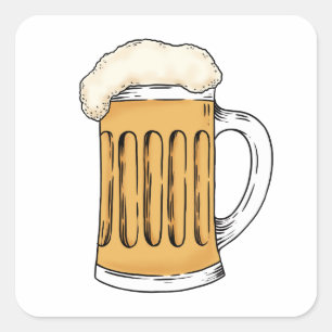 BEER SQUARE STICKER