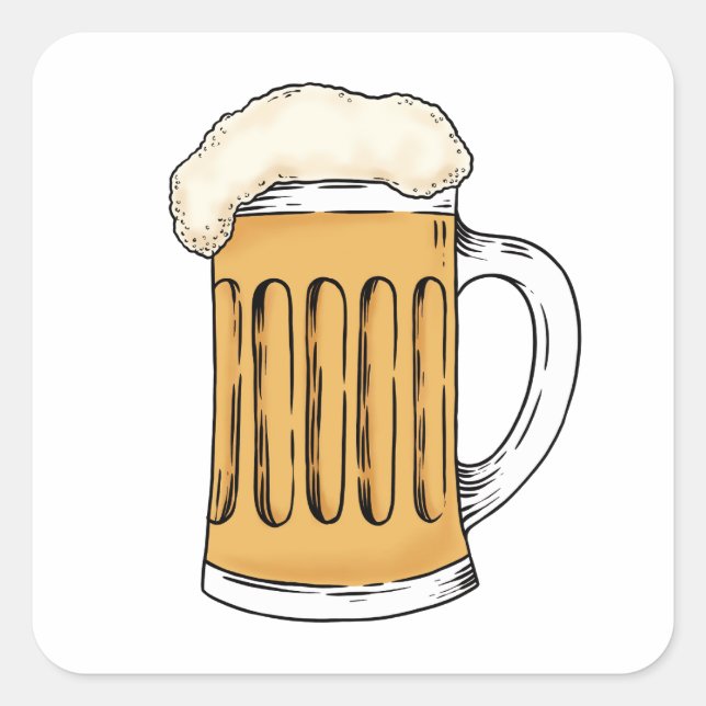 BEER SQUARE STICKER (Front)