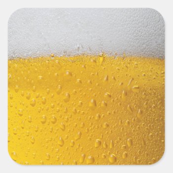 Beer Square Sticker by robby1982 at Zazzle