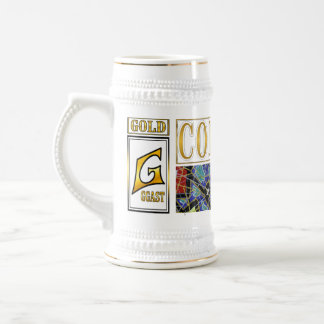 Beer Stein 22 oz – GOLD Abstract Art by GGAST