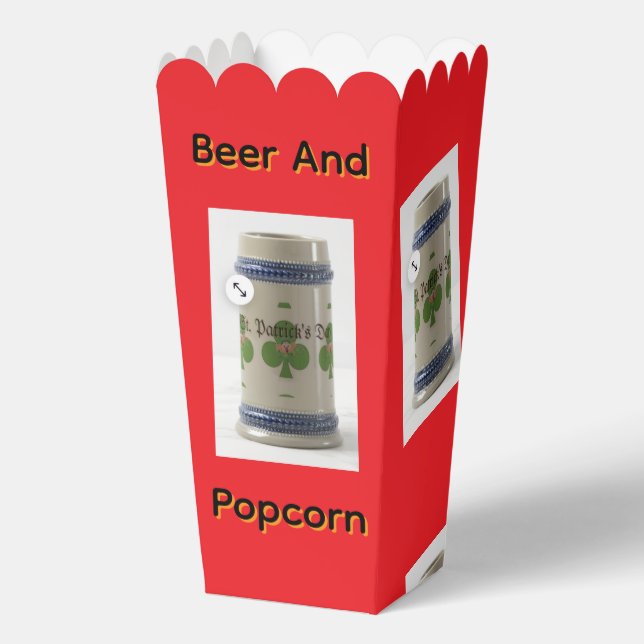 Beer Stein And Popcorn  Favor Boxes (Front)