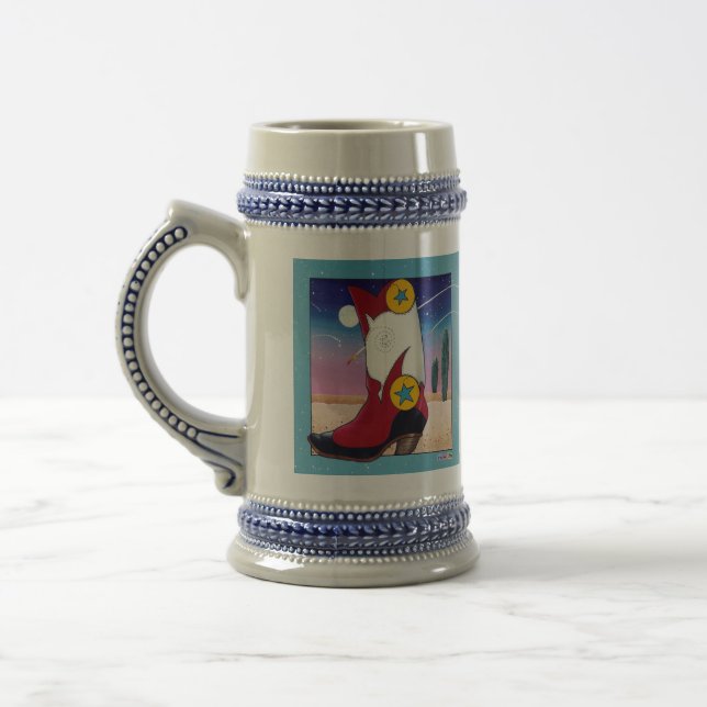 Beer, Stein - Cowboy Boot, All Dressed Up (Left)