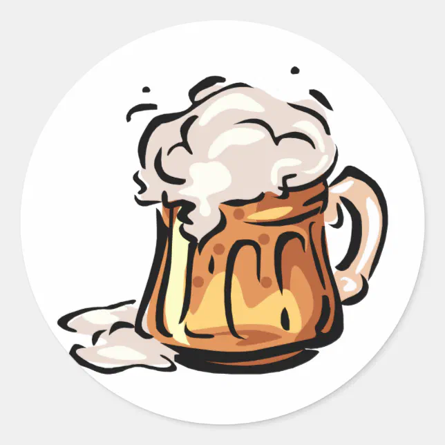 Beer Stein for Octoberfest Classic Round Sticker | Zazzle