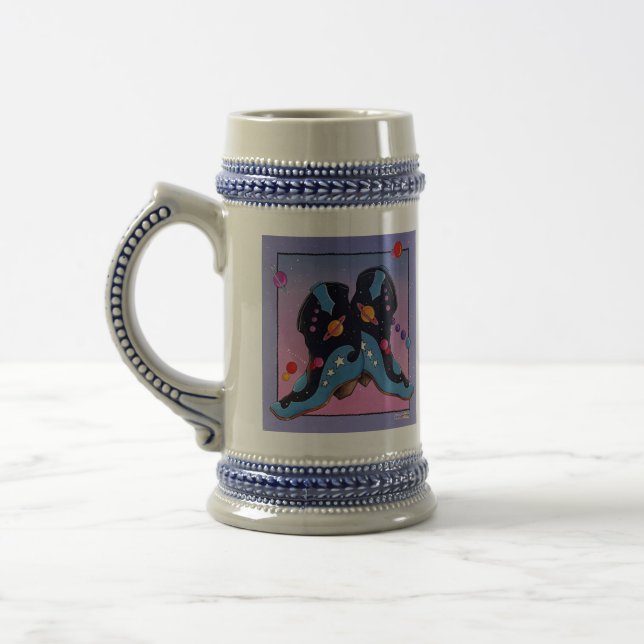 Beer Stein - Midnight Cowboy Boots (Left)