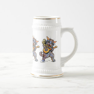 Beer Stein: Musical Cats by Louis Wain Beer Stein