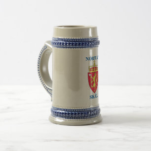 Beer Stein w/ Norwegian Crest and SKÅL!