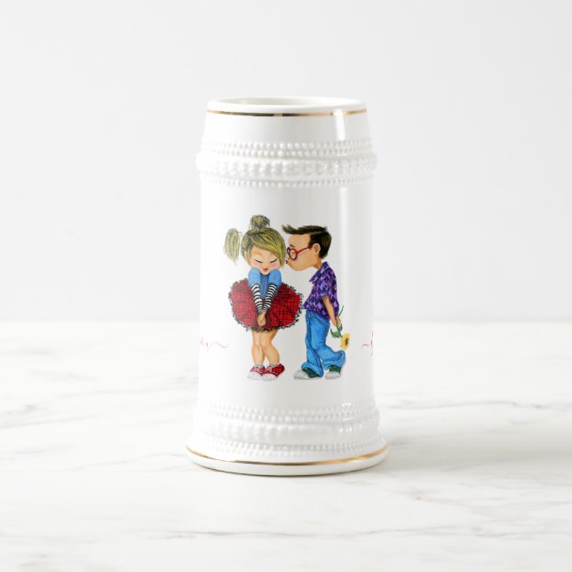 Beer Stein with Romantic Couple - Love (Center)
