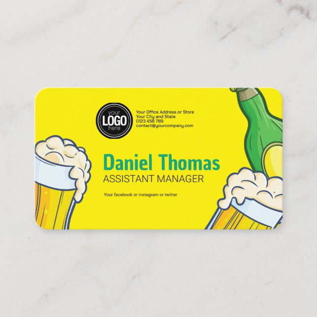 Beer Store | Personalize Business Card (Front)