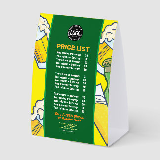 Beer Store | Personalize Business Paper Table Tent