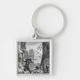 Beer Street, 1751 Keychain
