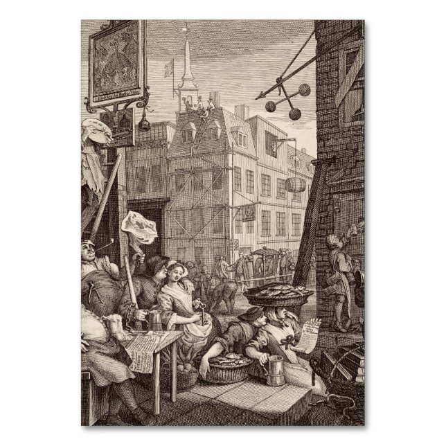 Beer Street by  William Hogarth Table Number (Front)