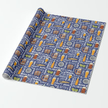 Beer Styles Blue Wrapping Paper