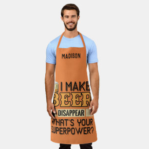 Beer Superpower custom name & color Apron