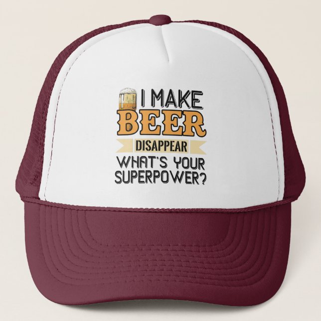 Beer Superpower Trucker Hat (Front)