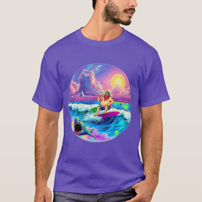 BEER SURFING HIPPIE T-Shirt (Front)