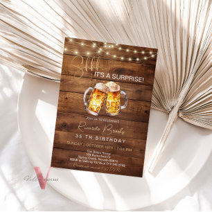 Beer Surprise Birthday 30 40 50 60th Invitation