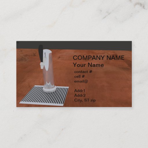 Customizable beer tap business card template