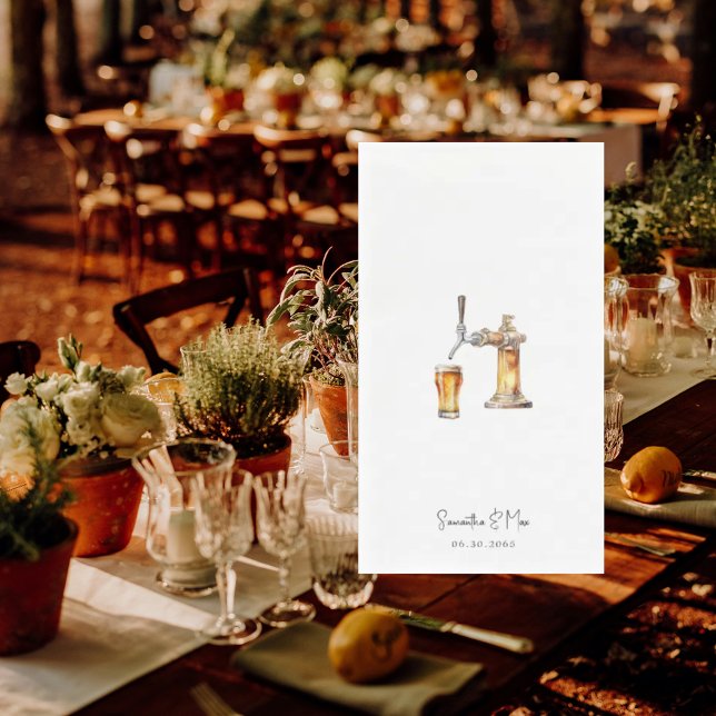 Beer Tap Wedding  Paper Guest Towels (Creator Uploaded)