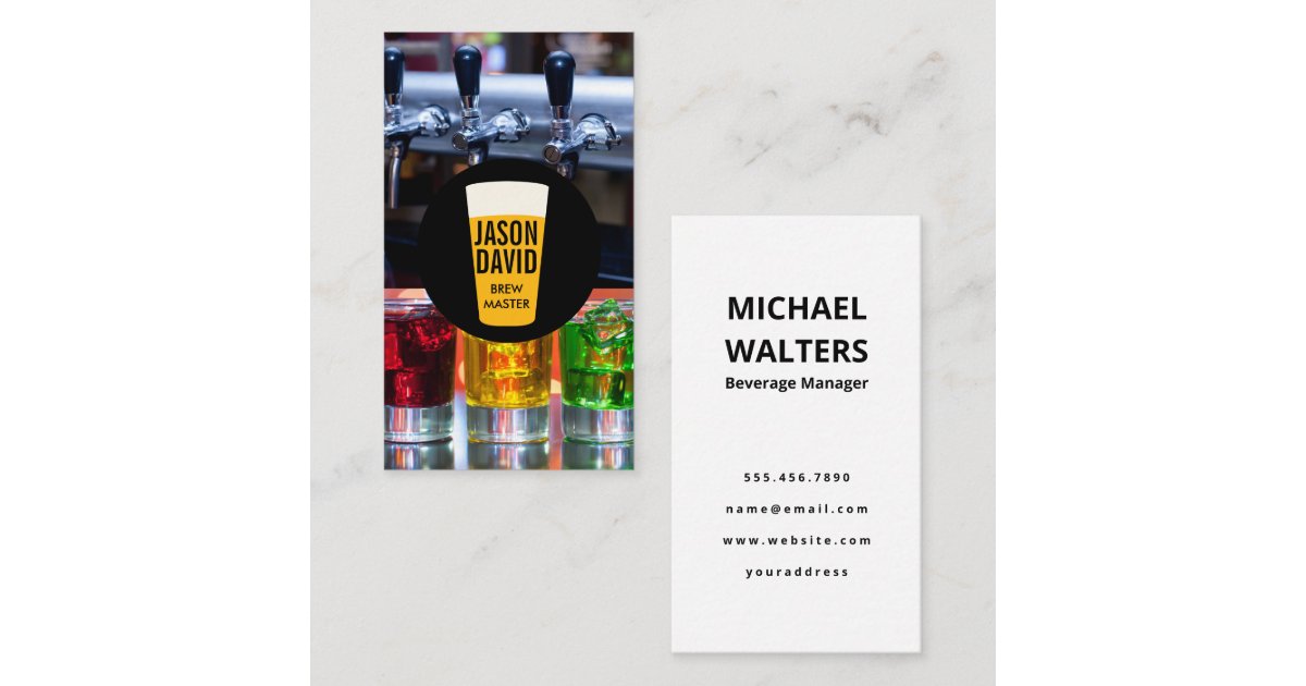 Beer Taps Shot Glasses Business Card Zazzle
