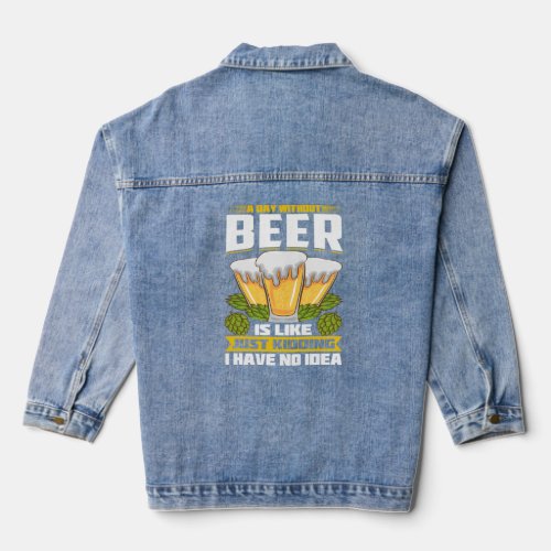 Beer Taster Taster Beer  Enthusiast Crafter Pub  Denim Jacket