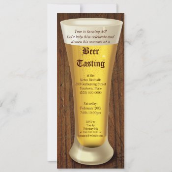 Beer Tasting Birthday Party Invitation by starstreamdesign at Zazzle