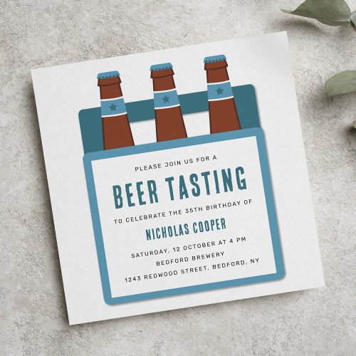 Beer Tasting Birthday Party Invitation