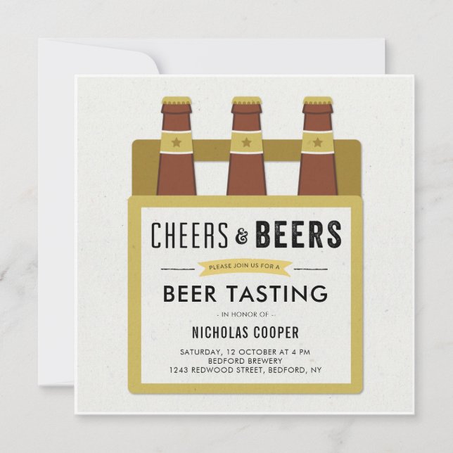 Beer Tasting Birthday Party Invitation (Front)