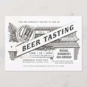 Beer Tasting Invitations Supreme Vintage