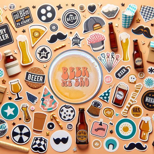 Beer Tasting Party Classic Round Sticker