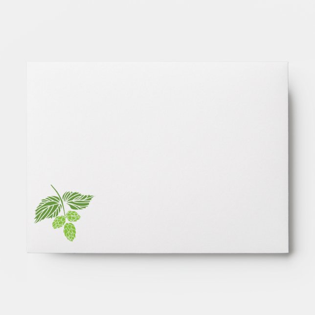 Beer Tasting Party Invitation Envelope, hops Envelope (Front)