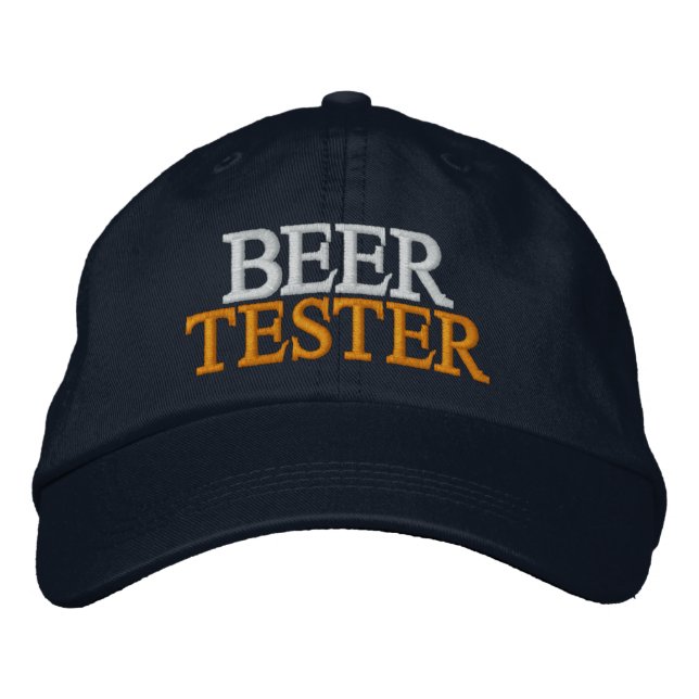 Beer Tester Embroidered Baseball Cap (Front)
