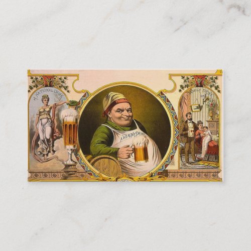 Beer The National Drink Vintage Retro Business Card