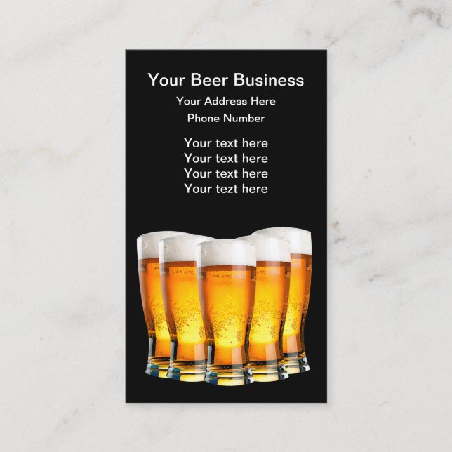 Beer Theme Beer Pilsners Business Card (Front)