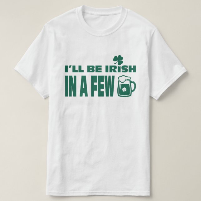 Beer Theme Fun St. Patrick's Day T-Shirt (Design Front)