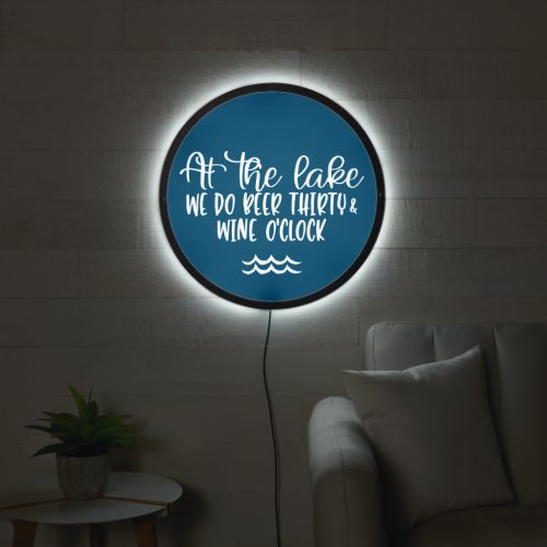 Beer Thirty and Wine OClock LED Sign