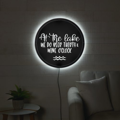 Beer Thirty and Wine OClock LED Sign