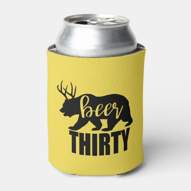 Beer Thirty Can Cooler/Koozie | Cursive Cooler (Can Front)