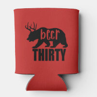 Beer Thirty Bottle Koozie, Block Letter