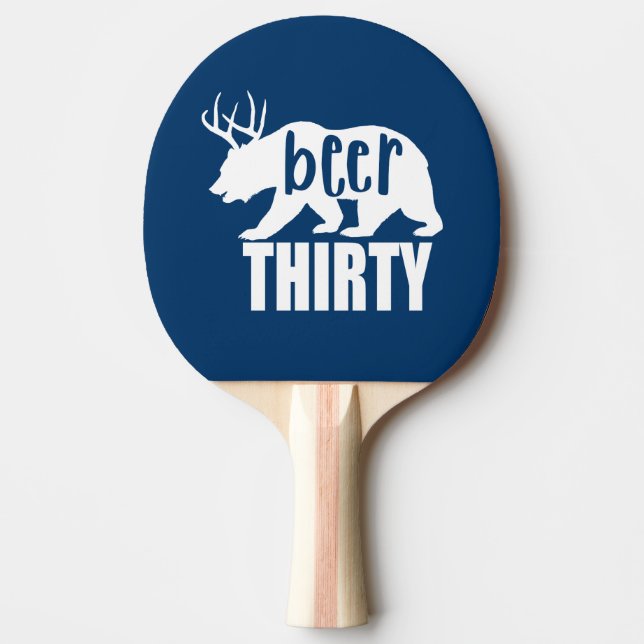 Beer Thirty Ping Pong Paddle - Block Letter (Front)