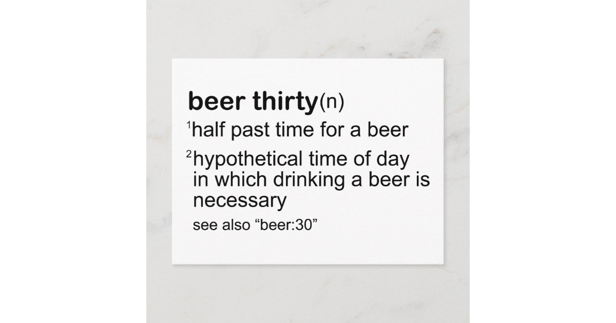 Beer Thirty Postcard | Zazzle.com