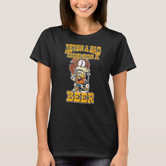 Beer Time Fun Bar Party Tipsy Drunk Malt Barn Rum  T-Shirt (Front)