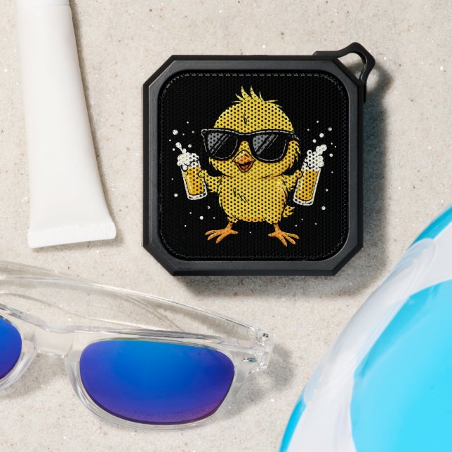 Beer Time Madafakas Funny Meme Duck Goose Retro Bluetooth Speaker (Insitu(Beach))