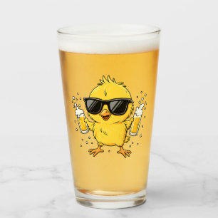 Beer Time Madafakas Funny Meme Duck Goose Retro Glass