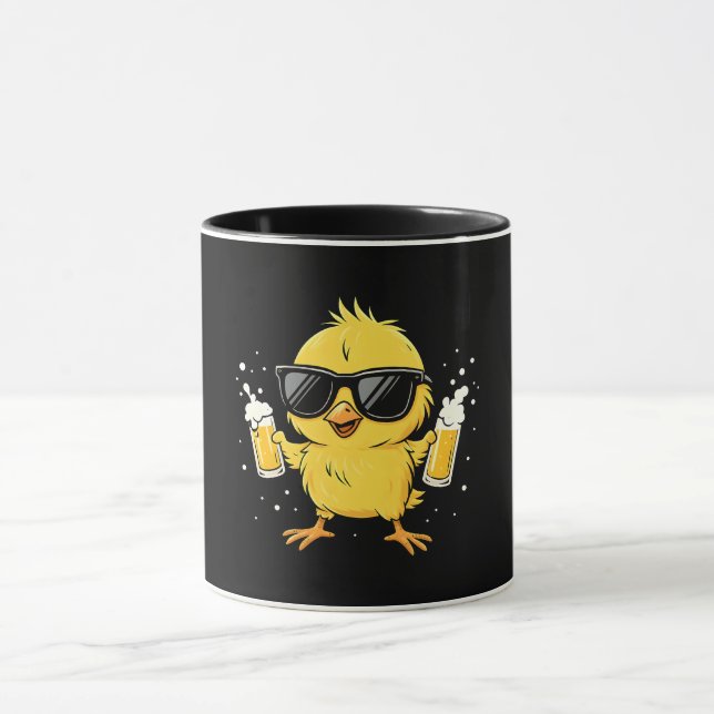 Beer Time Madafakas Funny Meme Duck Goose Retro Mug (Center)