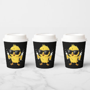 Beer Time Madafakas Funny Meme Duck Goose Retro Paper Cups