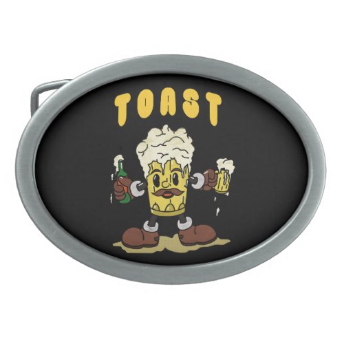 Beer Toast Mascot Belt Buckle