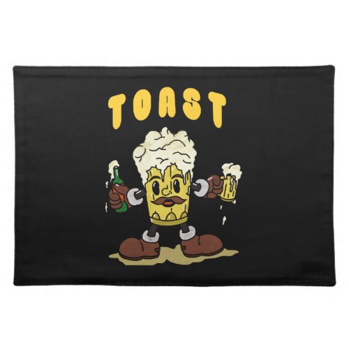 Beer Toast Mascot Cloth Placemat